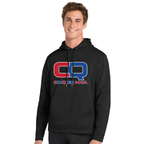Unisex Adult Performance Fleece Hoodie with Front Pocket - Black CQ