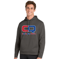 Unisex Adult Performance Fleece Hoodie with Front Pocket - Grey CQ