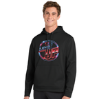 Unisex Adult Performance Fleece Hoodie with Front Pocket - Black Level Up