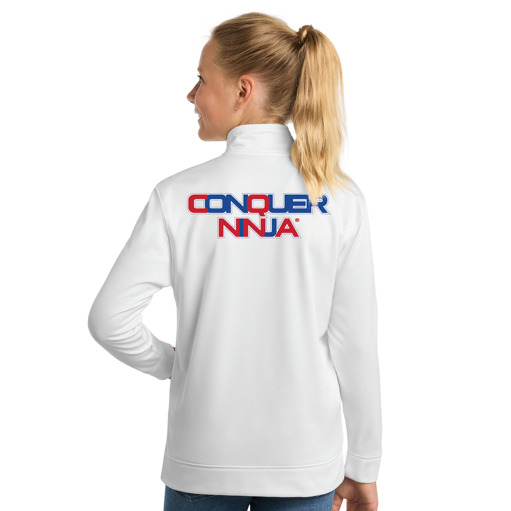 Unisex Youth Full-Zip Fleece Jacket - White