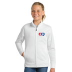 Unisex Youth Full-Zip Fleece Jacket - White