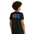 Unisex Youth Cotton-Poly Tee - Black CQ