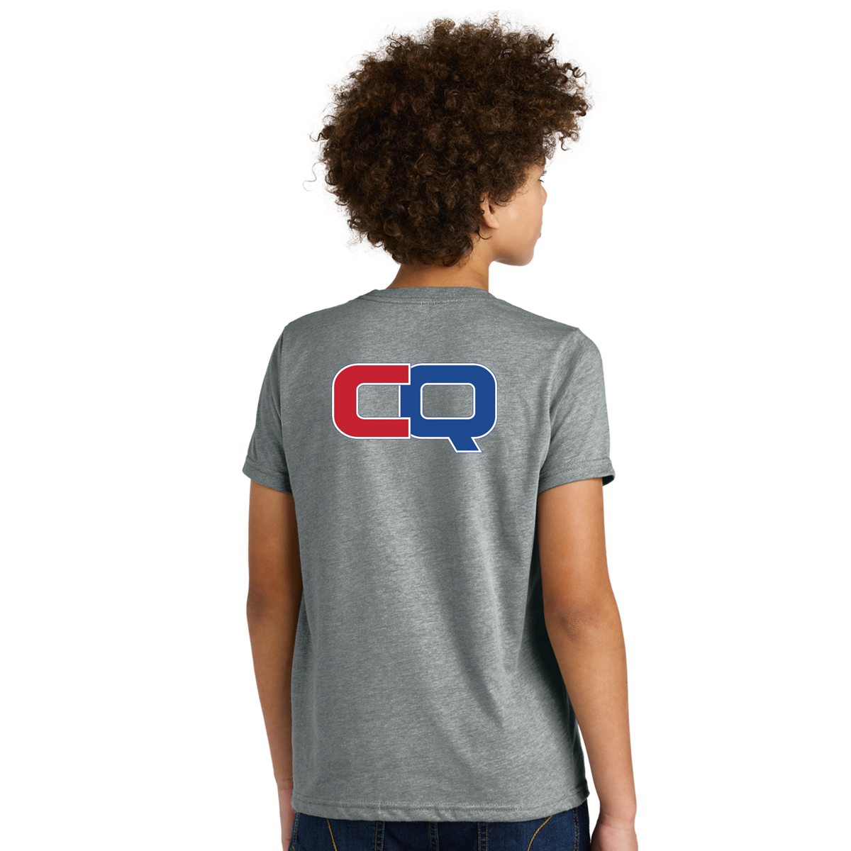 Unisex Youth Cotton-Poly Tee - Grey CQ