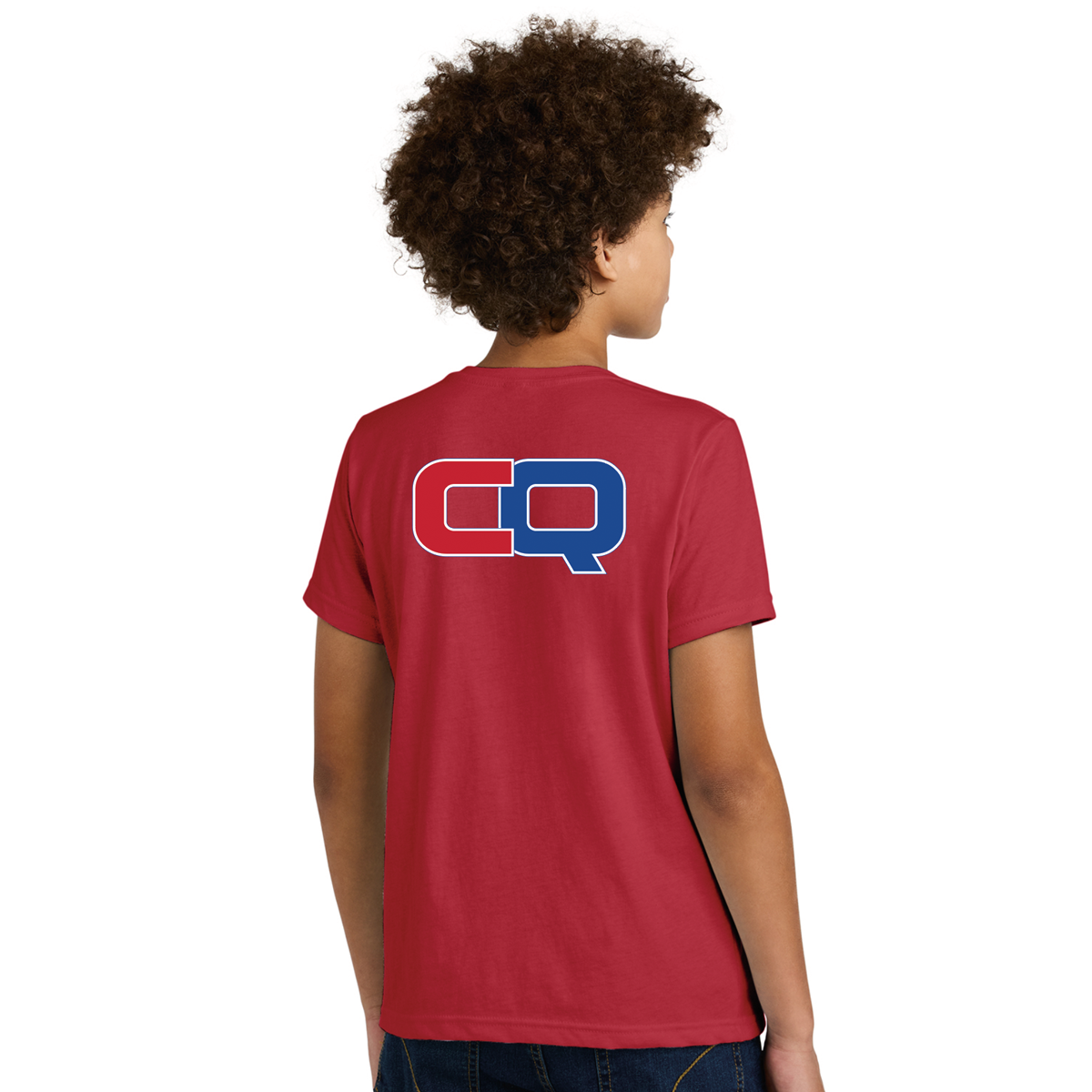 Unisex Youth Cotton-Poly Tee - Red CQ