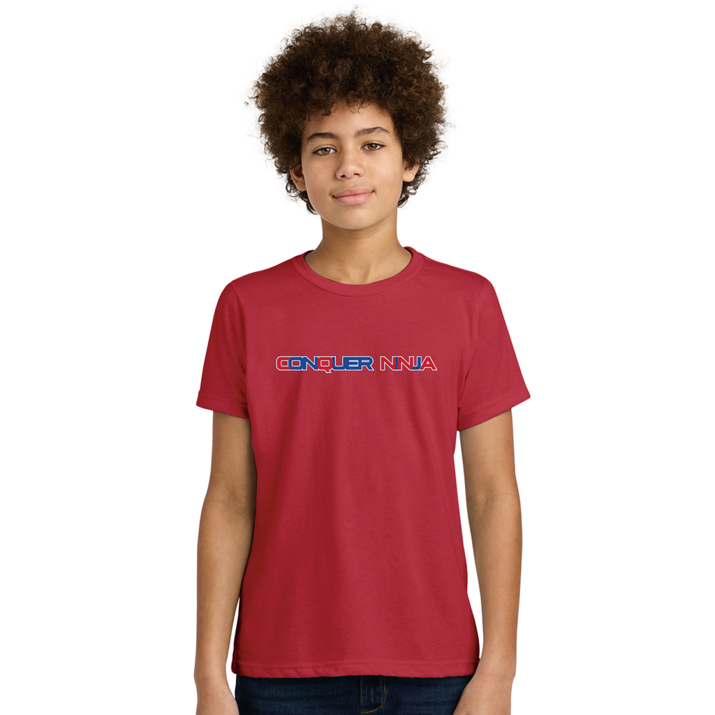 Unisex Youth Cotton-Poly Tee - Red CQ