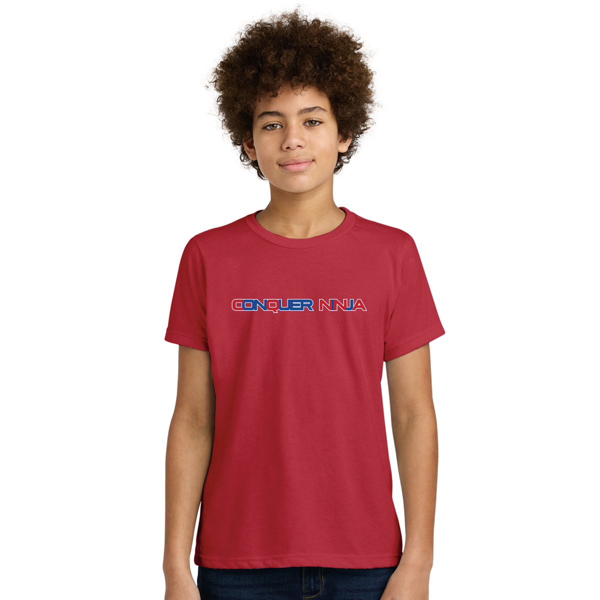 Unisex Youth Cotton-Poly Tee - Red CQ