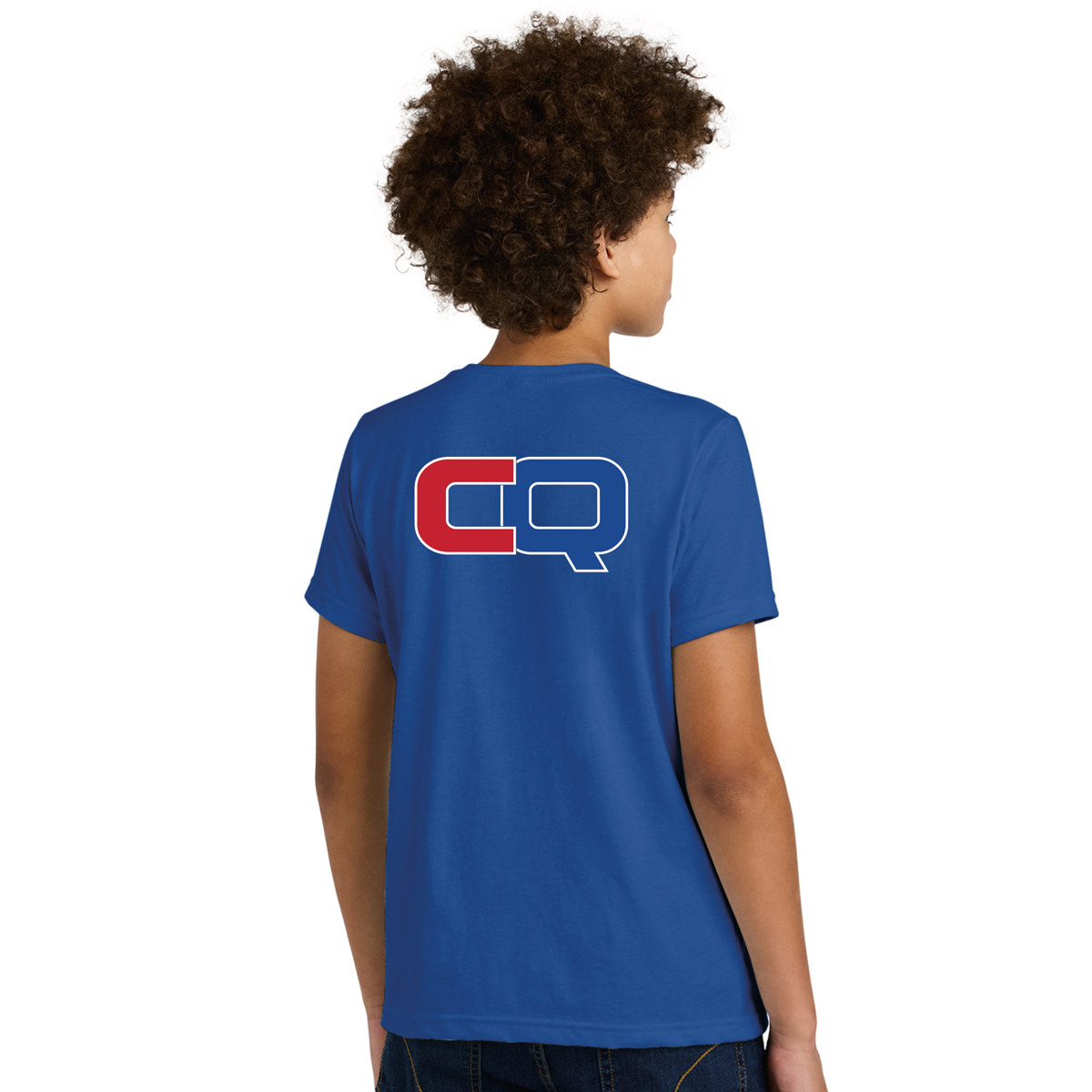Unisex Youth Cotton-Poly Tee - Blue CQ