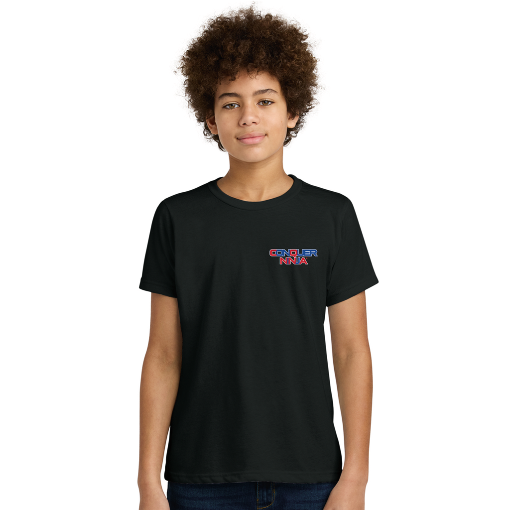 Unisex Youth Cotton-Poly Tee - Black CQ Level Up
