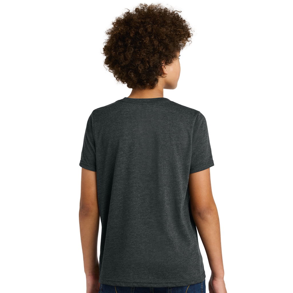 Unisex Youth Cotton-Poly Tee - Dark Grey Level Up