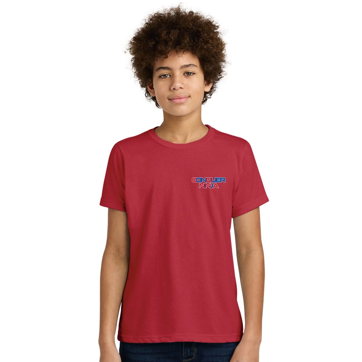 Unisex Youth Cotton-Poly Tee - Red CQ Level Up