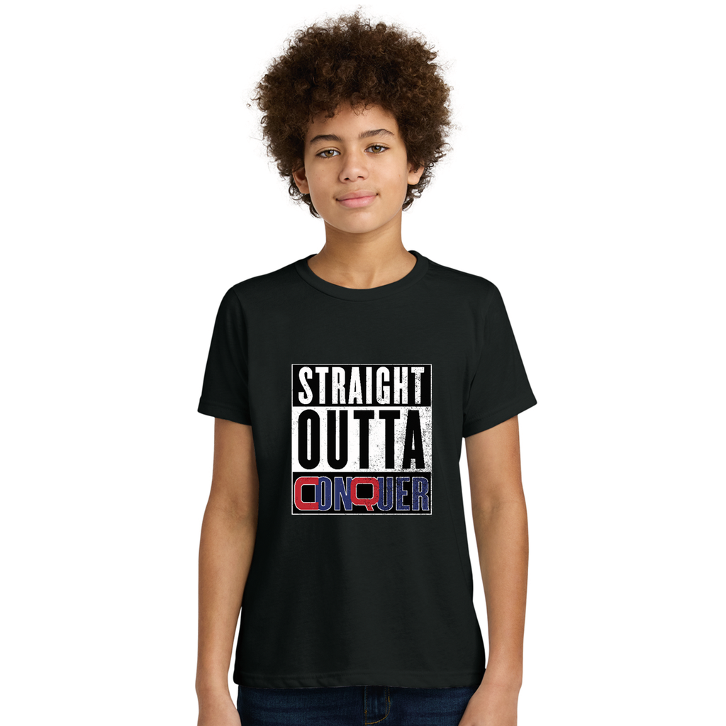 Unisex Youth Cotton-Poly Tee - Black SOC