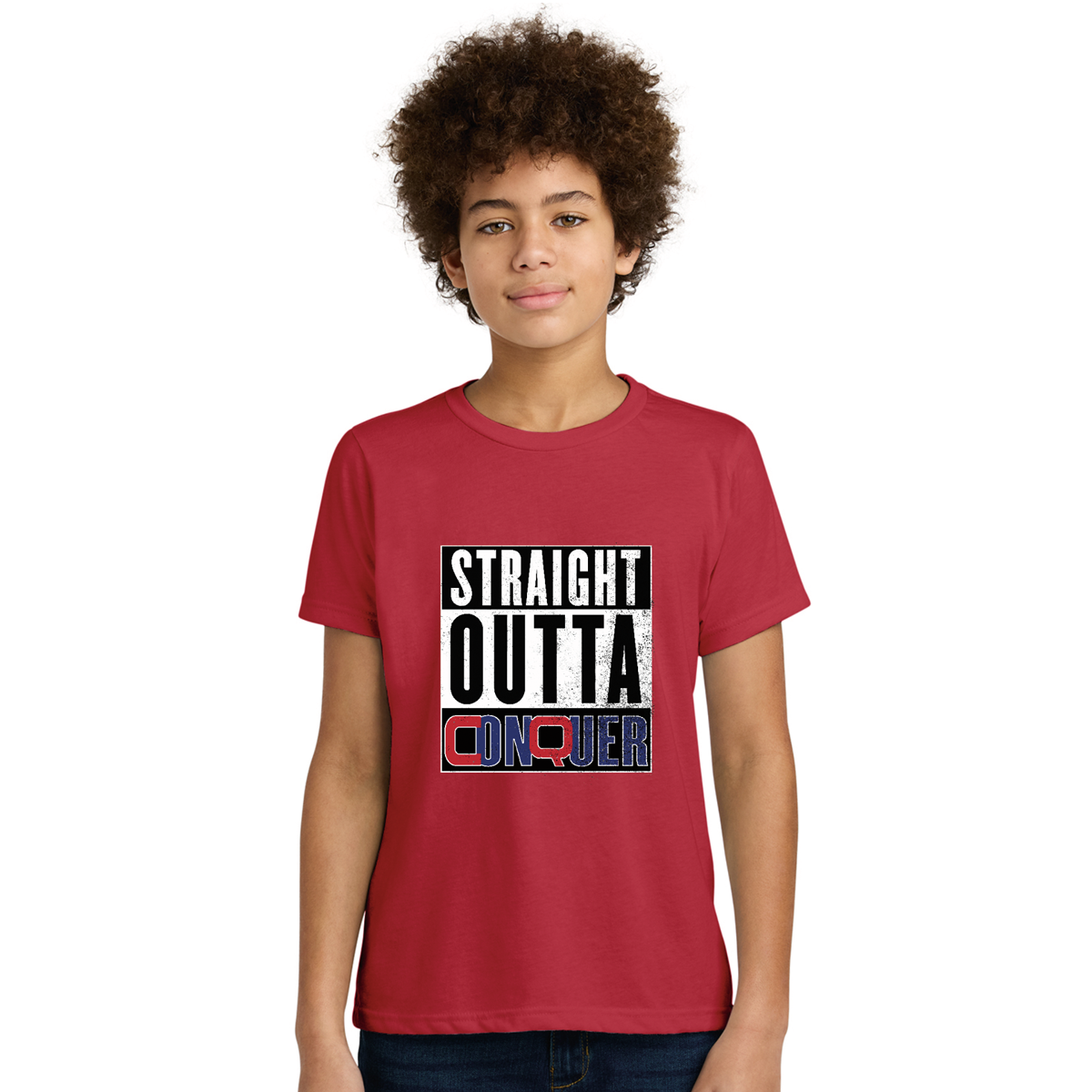 Unisex Youth Cotton-Poly Tee - Red SOC