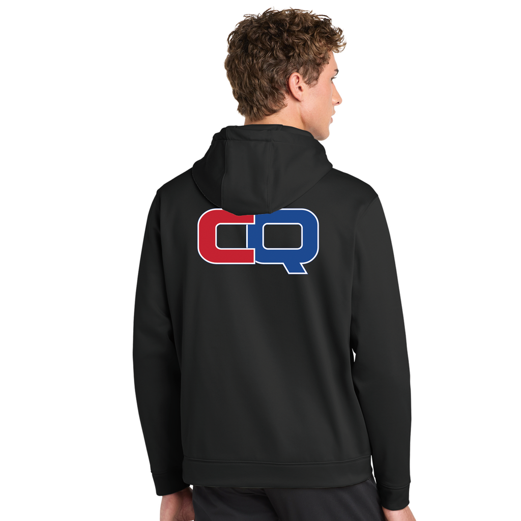 Unisex Adult Performance Fleece Hoodie with Front Pocket - Black SOC