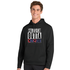Unisex Adult Performance Fleece Hoodie with Front Pocket - Black SOC