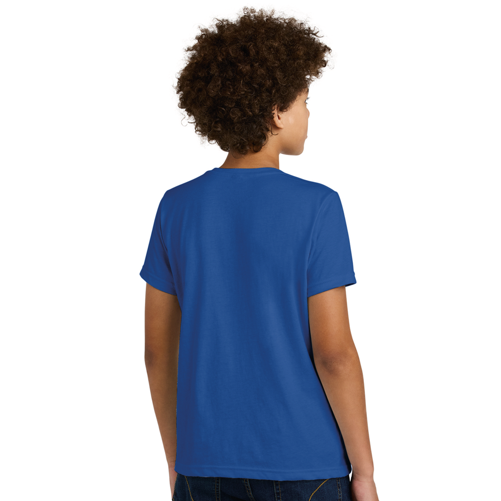 Unisex Youth Cotton-Poly Tee - Blue SOC