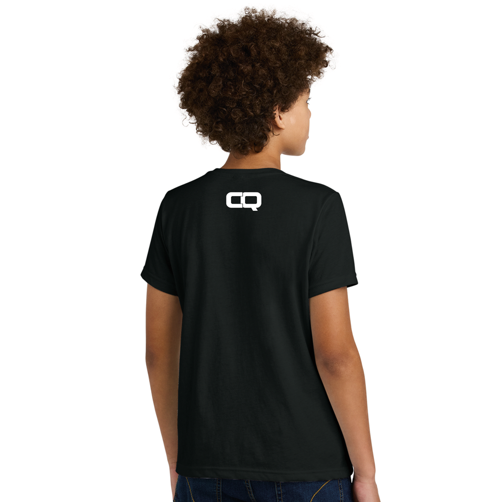 Unisex Youth Cotton-Poly Tee - Black Small CQ Back