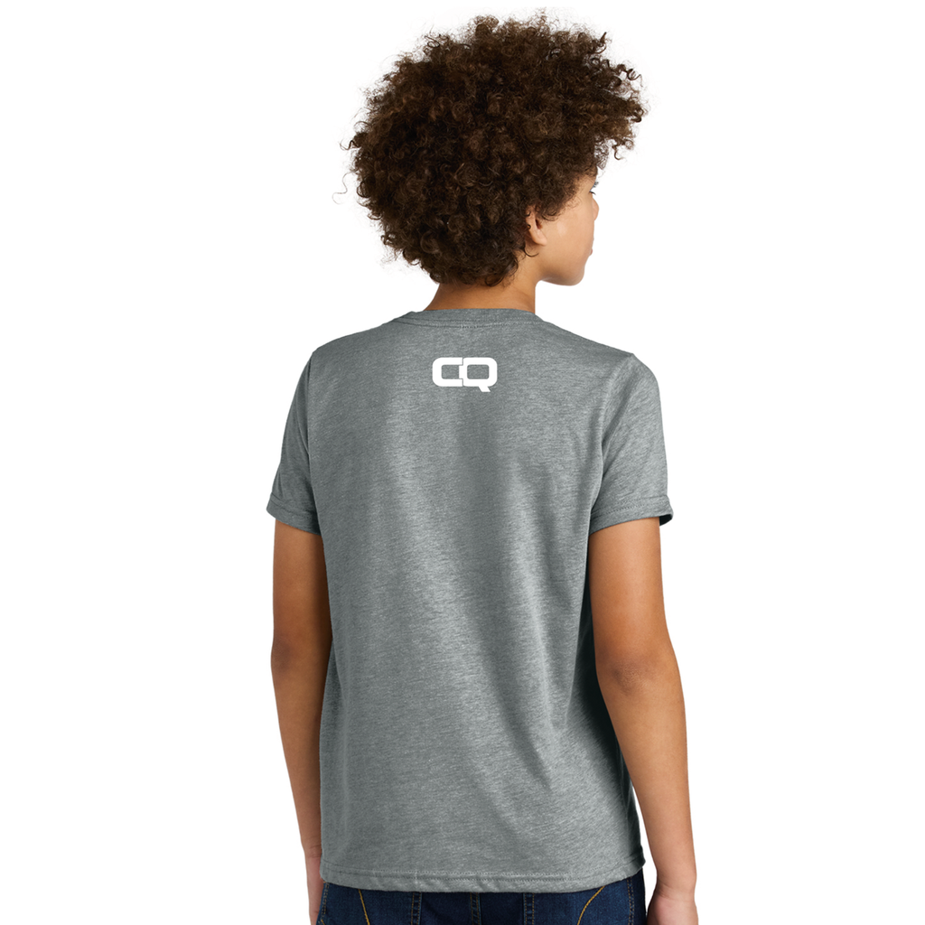 Unisex Youth Cotton-Poly Tee - Grey Small CQ Back