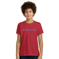 Unisex Youth Cotton-Poly Tee - Red Small CQ Back