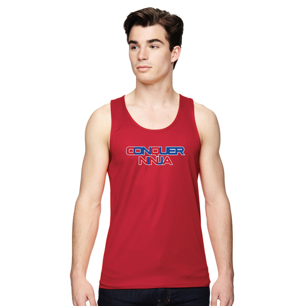 Unisex Youth Athletic Moisture-Wicking Tank Top - Red