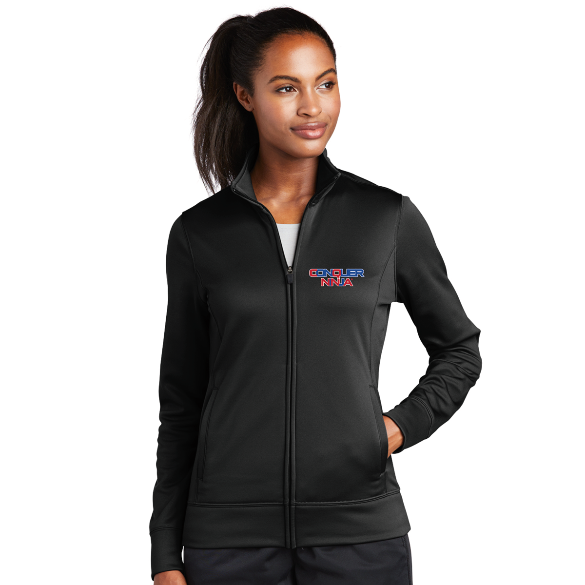 Women's Full-Zip Fleece Jacket - Black