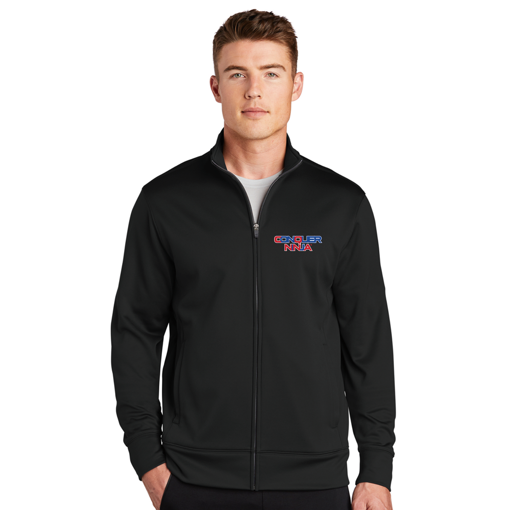 Unisex Adult Fleece Full-Zip Jacket - Black