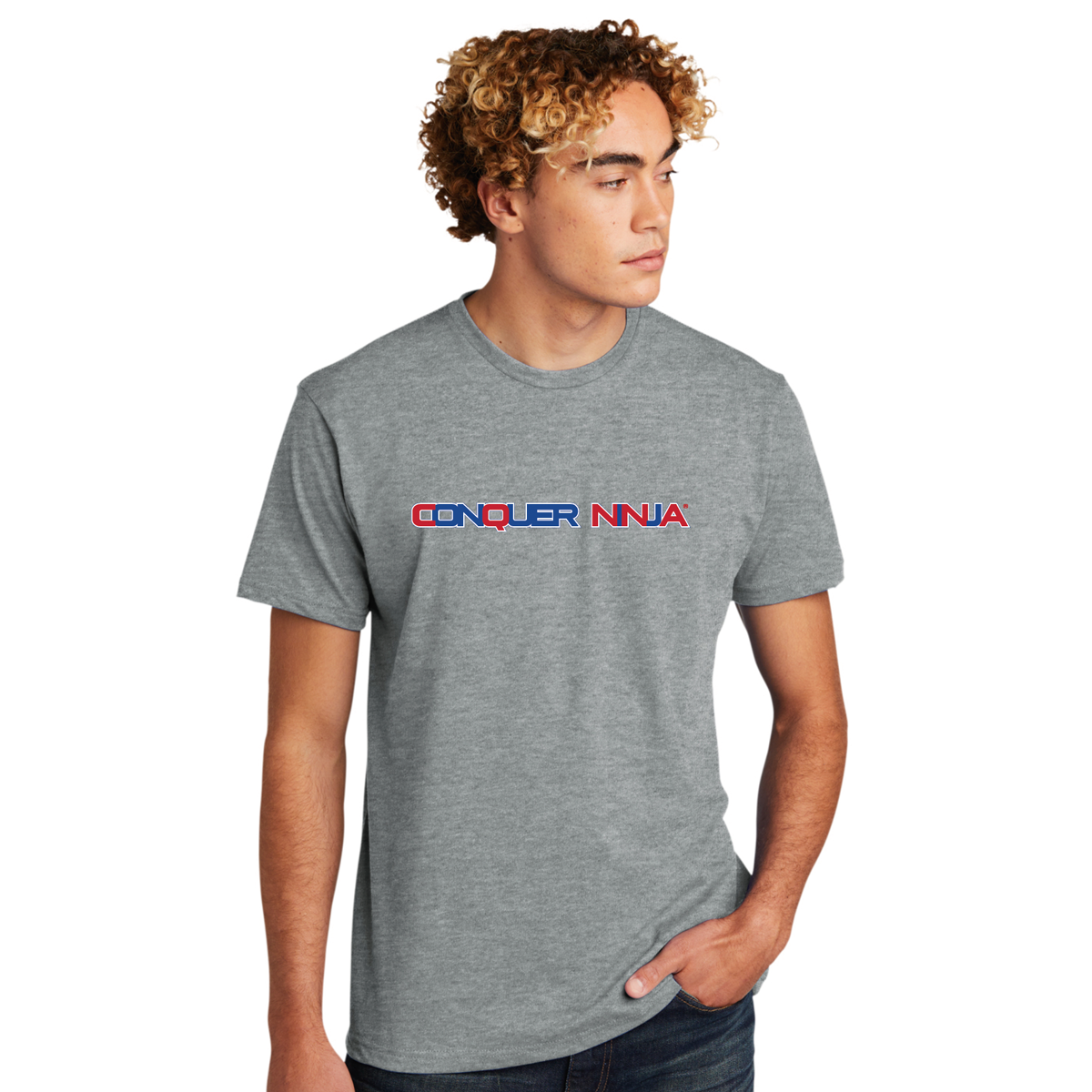Unisex Adult Short-Sleeve Cotton T-Shirt - Grey CQ