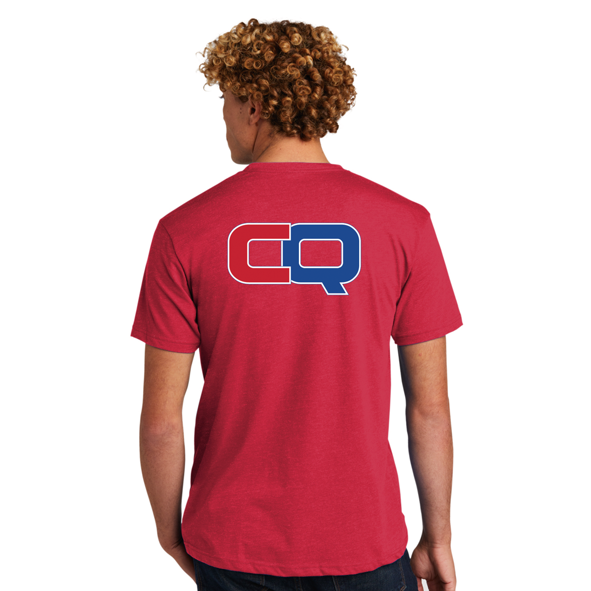 Unisex Adult Short-Sleeve Cotton T-Shirt - Red CQ