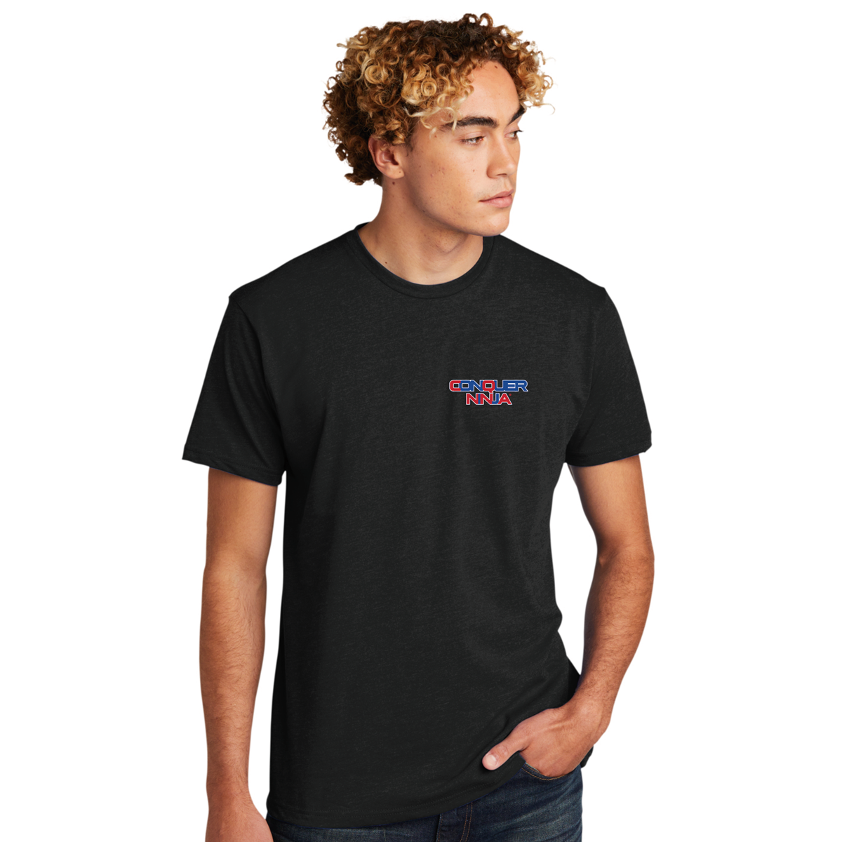 Unisex Adult Short-Sleeve Cotton T-Shirt - Black CQ Level Up