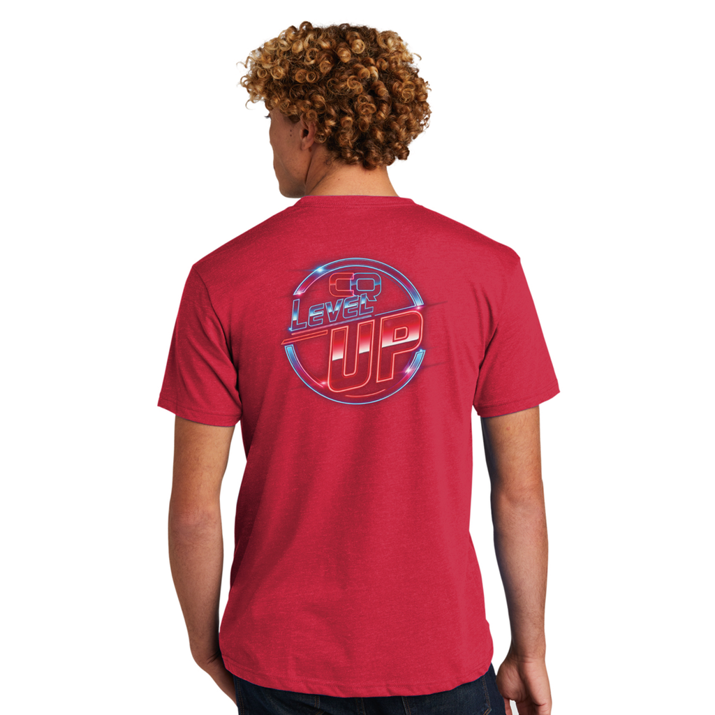 Unisex Adult Short-Sleeve Cotton T-Shirt - Red CQ Level Up