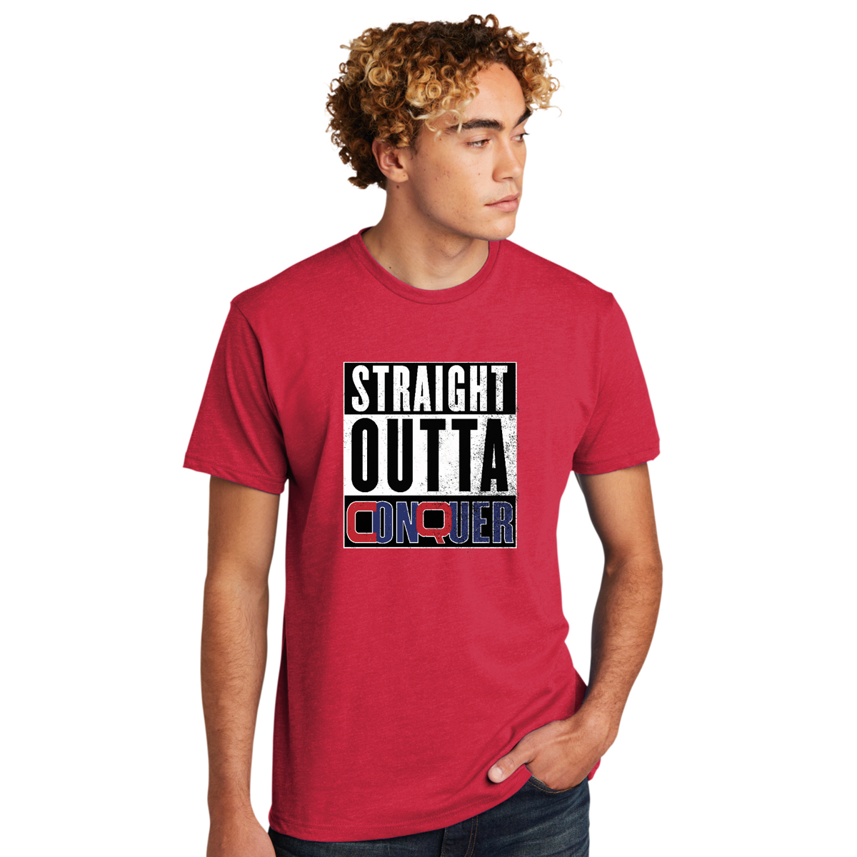 Unisex Adult Short-Sleeve Cotton T-Shirt - Red