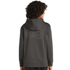 Unisex Youth Performance Fleece Hoodie with Front Pocket - Grey CQ