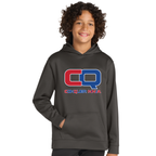 Unisex Youth Performance Fleece Hoodie with Front Pocket - Grey CQ