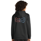 Unisex Youth Performance Fleece Hoodie with Front Pocket - Black Level Up