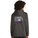 Unisex Youth Performance Fleece Hoodie with Front Pocket - Grey SOC
