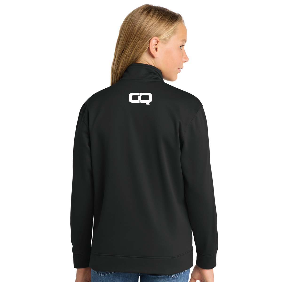 Unisex Youth Full-Zip Fleece Jacket - Black